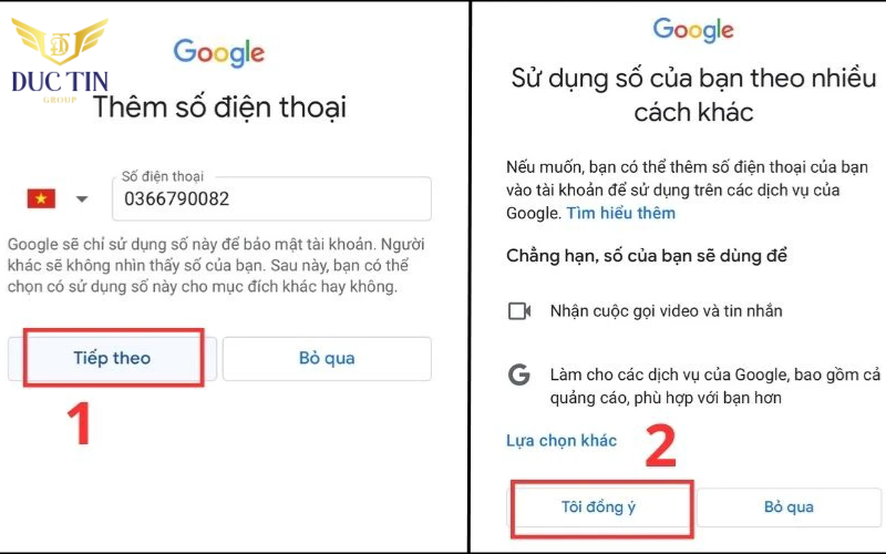 Chọn Tôi đồng ý để hoàn tất thêm số điện thoại 